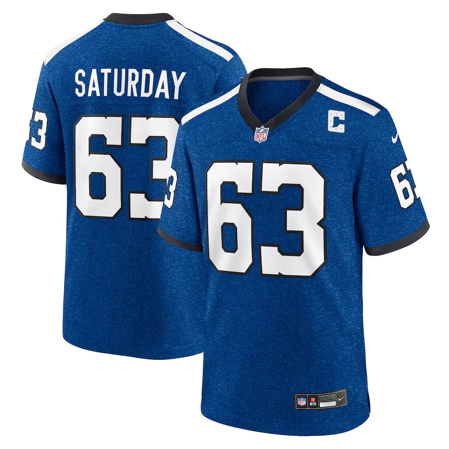 Men Indianapolis Colts #63 Jeff Saturday Nike Royal Indiana Nights Alternate Game NFL Jersey